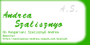 andrea szalisznyo business card