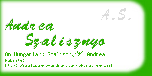 andrea szalisznyo business card